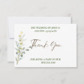 Bohoフローラ3.5インチx 5インチフラットサンキューカード サンキューカード (正面)