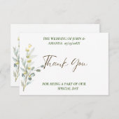 Bohoフローラ3.5インチx 5インチフラットサンキューカード サンキューカード (正面/裏面)