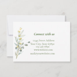 Bohoフローラ3.5インチx 5インチフラットサンキューカード サンキューカード