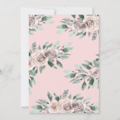 Bohoフローラ·ウッドランド動物の赤ちゃんシャワーを郵送 招待状 (裏面)