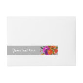 bohoフローラ、ラップのまわりに住所 シール ラップアラウンド宛名ラベル (正面)