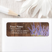 bohoフローラ,ラベンダー,差出人住所ラベル ラベル (インサイチュ)