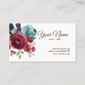 bohoフローラ，紫フローラ名刺 名刺 (裏面)