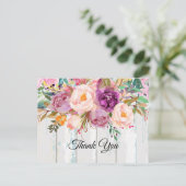 bohoフローラ、花サンキューカード インビテーションポストカード (スタンド正面)