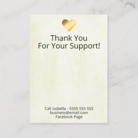 Bohoフローラ〔雄ジカの〕枝角オンベージュイヤリング絵を描ディスプレイ 名刺 (裏面)