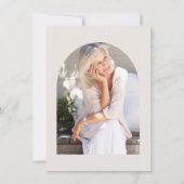 BohoフローラAtchフォト退職カードテンプレート 招待状 (裏面)