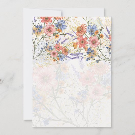 BohoフローラRSVP 招待状 (裏面)