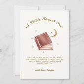 Bohoブックエレガントムーンスター赤ちゃんシャワー サンキューカード (正面)