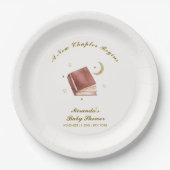 Bohoブックエレガントムーンスター赤ちゃんシャワー ペーパープレート (正面)