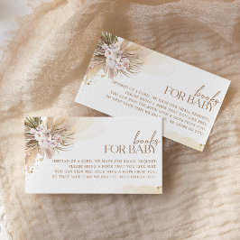 Bohoブックスベビーパンパスグラスベイビーシャワー エンクロージャーカード