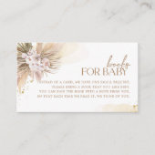 Bohoブックスベビーパンパスグラスベイビーシャワー エンクロージャーカード (正面)