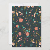 Bohoブライダルシャワーのカスタマイズ可能なスタイル 招待状 (裏面)