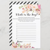 Bohoブライダルシャワーゲーム – バッグの内容 (正面/裏面)