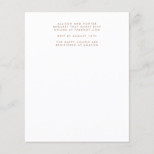 Bohoブライダルシャワー招待 (裏面)