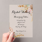 BOHOブライダルシャワー招待 アクリル招待状 (インサイチュ (ポータブル))