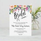 BohoブライダルシャワーQRコードRSVP詳細 招待状 (スタンド正面)