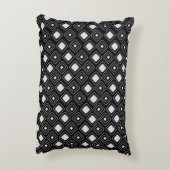 Bohoブラックトライバル幾何パタアステカーン アクセントクッション (裏面(縦))