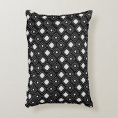 Bohoブラックトライバル幾何パタアステカーン アクセントクッション (正面(垂直))