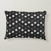 Bohoブラックトライバル幾何パタアステカーン アクセントクッション (裏面)