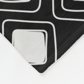 Bohoブラックトライバル幾何パタアステカーン フリースブランケット (角)