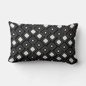 Bohoブラックトライバル幾何パタアステカーン ランバークッション (裏面)