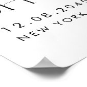 Bohoブルゴーニュと桃の花秋赤ちゃんシャワー ポスター (角)