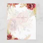 BOHOブルゴーニュバラパンパスグラス結婚ズ チラシ (裏面)