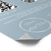 bohoブルーエレガント2 QRコードのビジネススキャンを支払う ポスター (角)