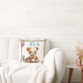 Bohoブルーベアーベビーシャワー クッション