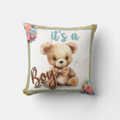 Bohoブルーベアーベビーシャワー クッション (正面)