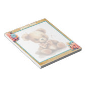 Bohoブルーベアーベビーシャワー ノートパッド (アングル)