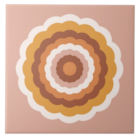 Bohoブロックフローラ タイル (正面)