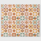 Bohoブロックフローラ ラッピングペーパー (フラット)