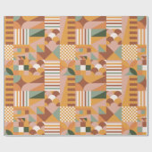 Bohoブロックフローラ ラッピングペーパー (フラット)