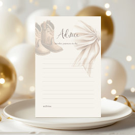 BohoブーツまたはBowsジェンダー明らかにするアドバイスカード