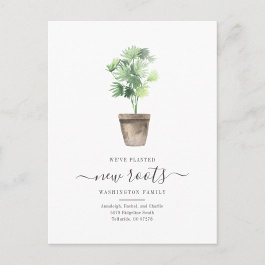 Bohoプラント引っ越しました所在地の変更 案内ポストカード (正面)