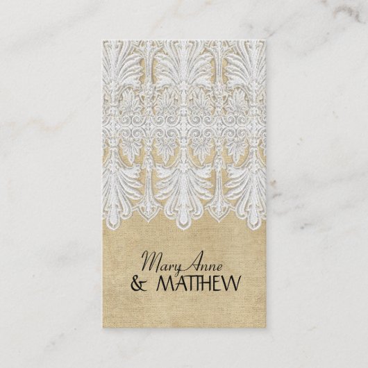 BOHOプリントバーラップnレースジプシーモダンモダンスタイル プレイスカード (正面)