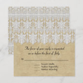 BOHOプリントバーラップnレースジプシーモダンモダンスタイル 出欠カード (正面/裏面)