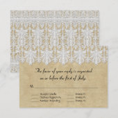 BOHOプリントバーラップnレースジプシーモダンモダンスタイル 出欠カード (正面/裏面)