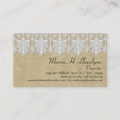 BOHOプリントバーラップnレースジプシーモダンモダンスタイル 名刺 (裏面)