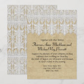 BOHOプリントバーラップnレースジプシーモダンモダンスタイル 招待状 (正面/裏面)