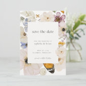 Bohoプレス乾燥花日付以外 招待状 (スタンド正面)