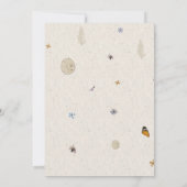 Bohoプレス乾燥花日付以外 招待状 (裏面)