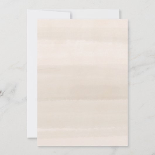 Bohoベア素朴ベビー物干しジェンダーの表示 招待状 (裏面)