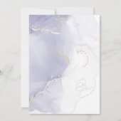 BOHOベビーガールアメジストほこりっぽいバラドリームキャッチャー 招待状 (裏面)