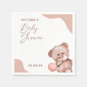 Bohoベビーガールエレガントベビーシャワーカクテル スタンダードカクテルナプキン (正面)