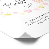 Bohoベビーガールシャワーおむつラッフルサイン ポスター (角)