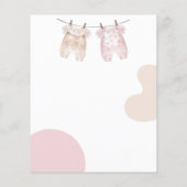 Bohoベビーシッター水彩画サービスのティアオフ チラシ (裏面)