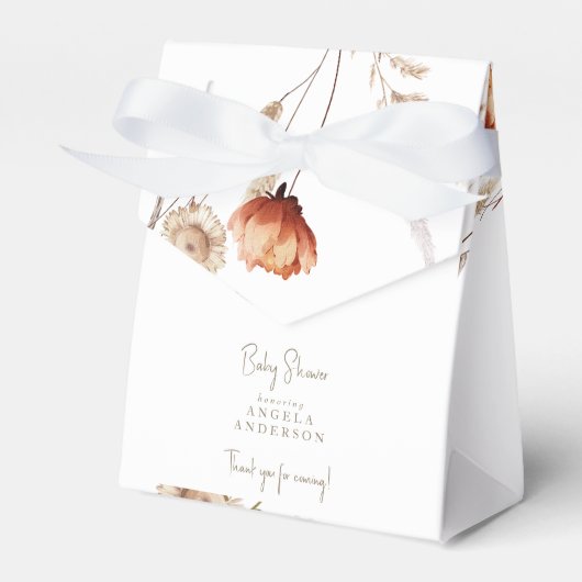 Bohoベビーシャワーありがとうお気に入りボックス フェイバーボックス (正面サイド)