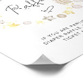 Bohoベビーシャワーおむつラッフルサイン ポスター (角)